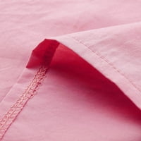 Ženske kotonske posteljine na majici majica VAC V izrez Labavi bez rukava za trening za vest za žene za Womenpink XXXXXL