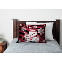Indiana Hoosiers 20 '' 26 '' Holiday Snjegovinski krevet jastuk