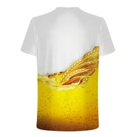 Giligiliso Muška majica Sredstva Nova moda Muška majica 3D ne pozicioniranje pivo Ispis kratkih rukava Okrugli vrat Majica Casual Sports Top Bluzes