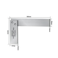 Square wide edge shape degree angle blade ruler measuring tool
