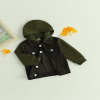 Toddler jakna s kapuljačom s dugim rukavima s dugim rukavima dolje majice vrhovi Corduroy casual pad