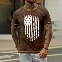 Muška majica Raglan Retro kratkih rukava za neovisnost za neovisnost za zatvaranje vrata