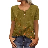 Fragarn ženski vrhovi ljetne casual latica kratkih rukava slatka majica labava boho bluza