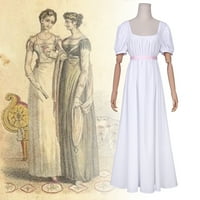 Taihexin Regency haljine, Lady Vintage Ruffle Empire Struk haljina haljina, Regency High Ball Victorian