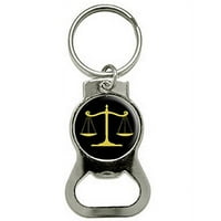 Uravnotežene vage pravde simbola Pravni odvjetnik zlatna i crna četka za ključeve ključeva