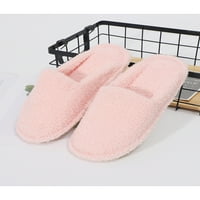 Woolbling unise lagane zimske tople papuče ugodne kućne cipele unutarnji klizanje na kućnim cipelama ružičasta 10,5-11
