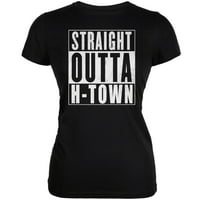 Straight Outta H-Town Black Juniors Meka majica - 2x-velika