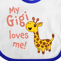 Inktastic moj gigi voli mene - slatka Giraffe poklon baby boy ili baby girl bib