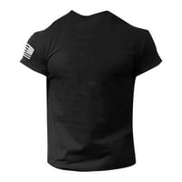 Muška majica Muška majica Kratki rukav tiskani ljetni okrugli vrat Top trend Ležerne dukserice Black XL