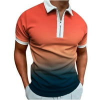 Buigttklop Nema granica Muška majica Cleance Plus Veličina 3D ispisane rever Pola zip pulover Majica s kratkim rukavima