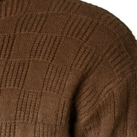 Entyinea muški i veliki muški džemper slim fit turtleneck džemper casual pleteni upleteni pulover čvrsti