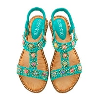 Hao Baby Ljetna moda sandale bijela za djevojke biserne princeze haljine cipele zelene boje