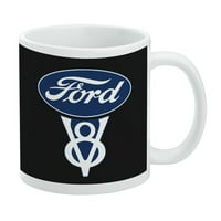 Ford Vintage V Logo bijela krigla