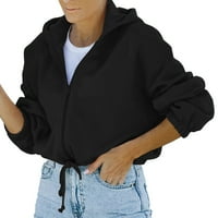 Voncos Women Cardigan Jacket Clearence - Topla lagana ležerna rever s dugim rukavima s džepovima Jednobojni jesen zimski plus veličine kapuljača