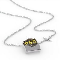 Ogrlica za zaključavanje PNQ zračne luke PNQ za pune u srebrnom kovertu Neonblond
