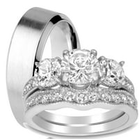 Njegov i njen vjenčani prsten koji odgovaraju vjenčanim bendovima za njega i nju