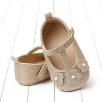Toddler Baby Cipele Biserne cvijeće Mary Jane cipele mekana jedino udobna cipela bez klizanja za djecu veličine 12; 6- m