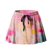 Hanas suknje ženske ljetne modne kovčežne suknje tiskane hlače Sportske joge kratke hlače ružičasta