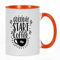 Tipdotpot Goodday Start s kava Oz Keramička šolja za kafu Izvrsna za suradnik šef poklon za ljubavnika