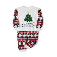 Luethbiez Family Božićne pidžame Podudarni setovi Božićno drvce Xmas Odmor za spavanje zaslona Jammyes dugi rukav PJS odijelo