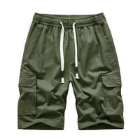 Letnji za muškarce na otvorenom na otvorenom plus veličine imaju džepove crteći sportske kratke hlače muške svestrane kratke hlače xxxl zeleno na klirensu