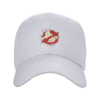CEPTEN muški i ženski ulice jedinstveni otisak sa duhovimbusterima Logo Podesiva bejzbol kapa bijela