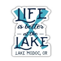 Jezero Modoc Oregon Suvenir Frižider Magnet dizajn veslo 4-pakovanje