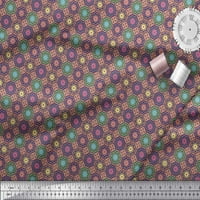 Soimoi Satin svilena tkanina cvjetna mandala Print tkanina od dvorišta široko