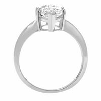 2. CT Marquise Cut originalni kultivirani dijamant VS1-VS G-H 18K bijeli zlatni pasijans obećanje Vjenčanje