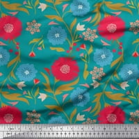 Soimoi pamučna patch tkanina od lišća i cvjetnog umjetničkog tiskanog tkanine širine