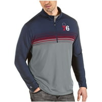 Muška antigua mornarica crvena Philadelphia 76ers PACE Quarter-zip jakna