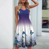 Haljine za žene Ležerne prilike Floral V-izrez MID-DUGE DUGE DRESS