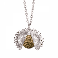 Leopard feather Design Sunflower ogrlica privjesak za zaključavanje nakita