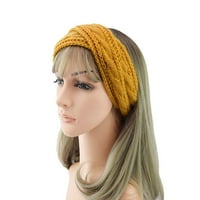 Dadaria Knot Traka za glavu za žene Moda Držite toplo pletenje za glavu ručno rađena sportska kosa Žuta, žene
