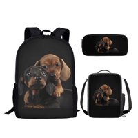 Beagle Dogs Elementarni predškolski ruksak za djecu Dječja torba za ručak sa džepom Prijenosni zatvarač