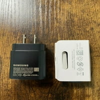 Original 25W USB-C super brzi punjač za punjenje za Samsung Galaxy A50S, adapter za punjač sa 3FT tipom C kabla - crni