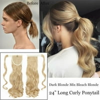 Benehair Clip u Ponytail Extensions za žene omotajte oko dugog debelog ravnog kovrčavog frizura