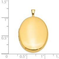 Žuti zlatni šarm privjesak za privjesak ispunjen 2-okvir oval