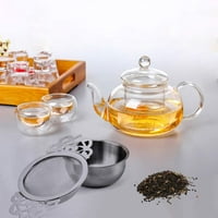 Postavite cjedilo za čaj sa posudama za kaplje, labave listove čaja sa dvostrukim krošnicama Extra Fine Mesh Tea infuser Pivo labav list čaj, začini, začini