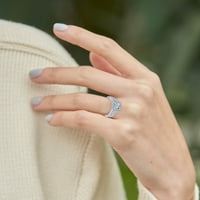 Cjelorni prsten od prsta šuplji reljefni cirkonski prsten sa dvostrukim slojem Super blistavim cirkonskim