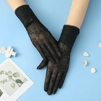 Puawkoer žene crna tačka kratka čipka čipke prozračne jahačke krema za sunčanje vjenčane rukavice ski rukavice rukavice rukavice mittens women