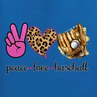 Mir ljubav bejzbol sportska muška majica dugih rukava, kraljevska, velika