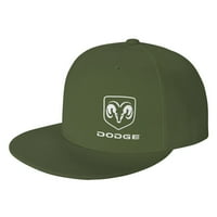 CEPTEN muškarci i žene Hip Hop Street stil sa Dodge logotipom podesivim bejzbolom ravne šešir mahovine zelena