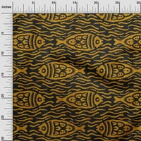 Onuone pamuk poplin twill gamboge žuta tkanina azijska blok riba tkanina za šivanje tiskane plovidbenog