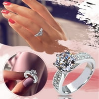 Yubnlvae Prstenovi dodaci Ženski prsten Ženski nakit cirkonijski poklon prsten sa sjajnim prstenima