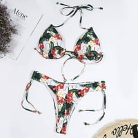 Jsaierl bikini setovi za žene dva cvjetna print brazilskih kupaćih kupaćih kupaćih kupaćih kostima Ljetni