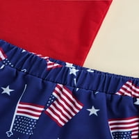 Bagilaanoe 4. jula Toddler Baby Boys Outfits American zastave Vest bez rukava Stripe Shorts Neovisnosti Dan odjeće