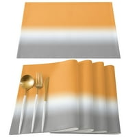Narančasta bijela siva gradijentna trkač kućna vjenčana stola zastava mat stola središnja djela dekoracija