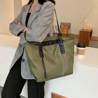 Štetno Žene Tote torba Pojedinačno rame sa patentnim zatvaračem Prijenosni svestran veliki kapacitet dama za kupovinu, zelena