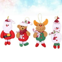 Božićno drvce visi plišani lutka igračka medvjed elk snjegovica starca Chritmas Mansama za kućne potrepštine